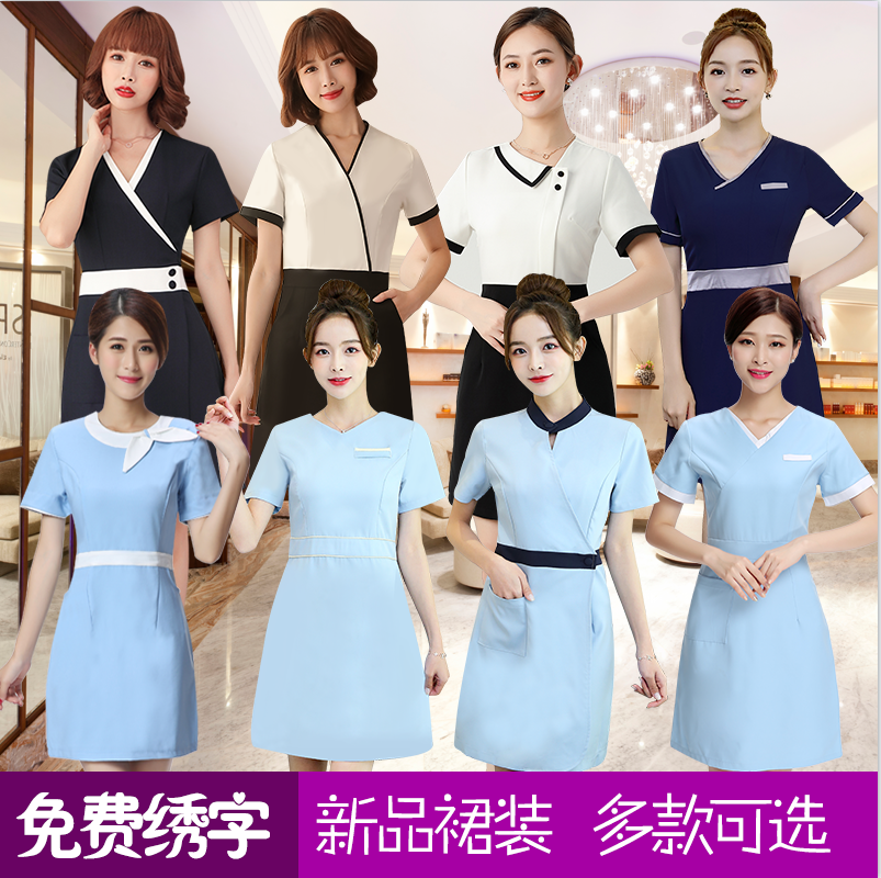 Foot therapist work clothes technician new massage foot bath summer bath center club beauty salon temperament technician clothes