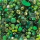 Зеленые бусины, широкая цветовая палитра, 20 грамм