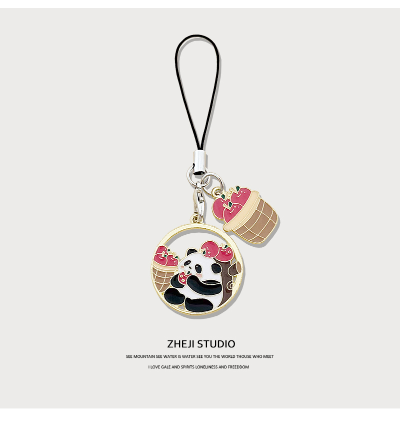 cartoon cute panda mobile phone chain pendant gift Sichuan Cultural and Creative Chengdu tourism rope USB flash drive_voghion.com