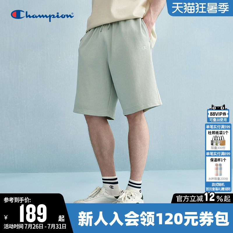 Champion Men's Shorts Summer Simple Solid Color Five-Point Sweatpants Casual Versatile Sports Loose Pants Women's