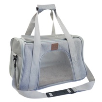 Cat outsourced with handbagged handbag with large capacity pet packaged cat cage canvas bag dog large backpack