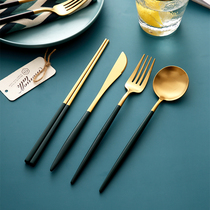 Jing Sheng Nordic Cutlery Creativity 304 Stainless Steel Steak Knife Fork Spoon Three Sets Home Western Dining Knife Fork 2 pieces