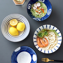 Bowl Home Day Style Ceramics Dinnerware Creative Pull Noodle Bowl Large Bowl Personality Soup Bowl Large Number Bowl Dorm Room With Students