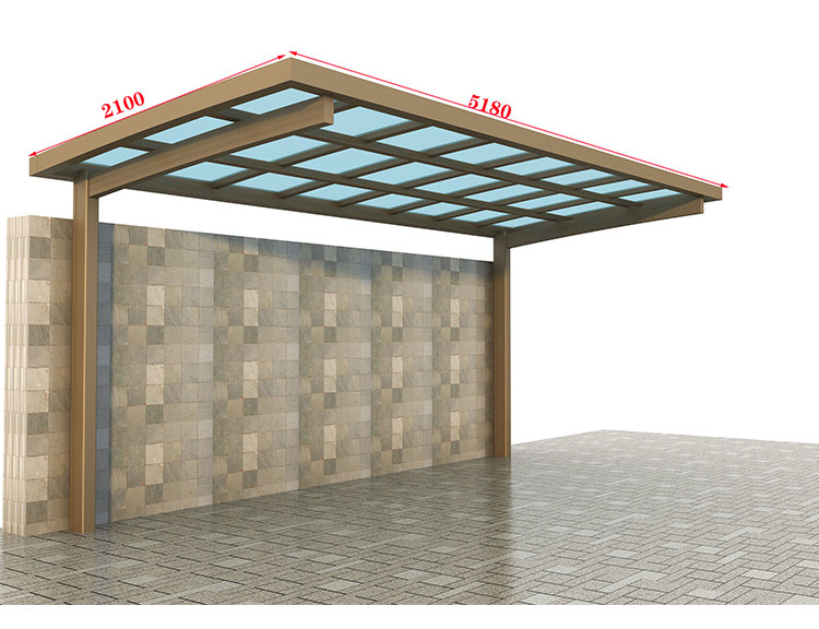 Aluminum alloy Villa small courtyard shed terrace balcony courtyard canopy parking shed outdoor rainproof home awning