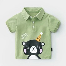 Sanubi children t-shirt boy short sleeve polo shirt with baby boy baby compassionate pure cotton turtlenecks male girl