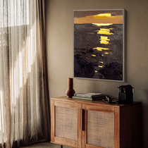 LWD ART original hand-painted) Extreme poverty style high-end porch hanging painting sunrise decorative painting living room abstract oil painting