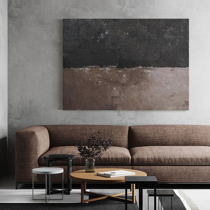 LWD ART Original hand-painted by the LWD ART) wabisabi living room handmade abstract oil painting Silence Hanging Painting Dining Room Decoration Painting