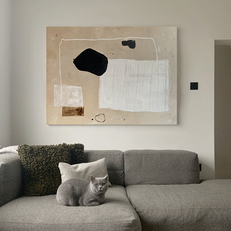 LWD ART original hand-painted) postmodern abstract oil painting Nordic minimalist modern living room decorative painting hanging painting