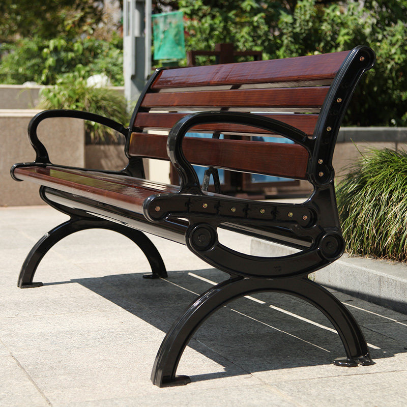 Park Chair Outdoor Benches Patio Double Backrest Seat Pinewood Grove Zhangmu Grapefruit wood Villa Courtyard Strip Chair