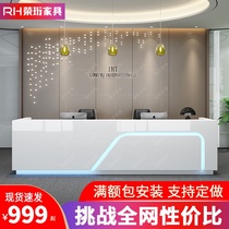 Front desk reception desk custom Jane welcome front desk custom fashion paint special shape irregular creative cashier bar
