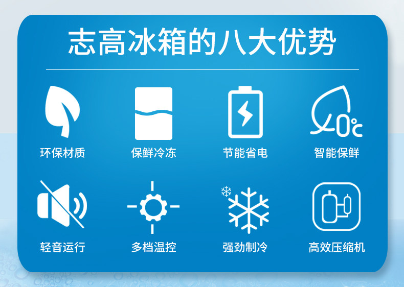 志高 双门小型冰箱 43L 图2