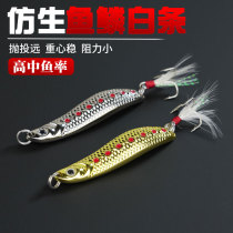 The new white stripes specialize in killing fish scales and sequins Luya bait freshwater sea fishing long-distance bait fake bait raised mouth horse mouth bass bait proposed bait