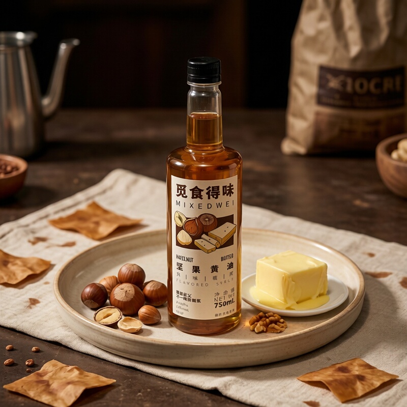 Foraging for Flavor Nut Butter Flavored Syrup 750Ml/Bottle Specialty Ingredient for Coffee Shops and Milk Tea Shops Coffee Companion