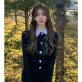 Платье-свитер, весеннее платье, комплект, подходит для подростков, изысканный стиль, в стиле Шанель