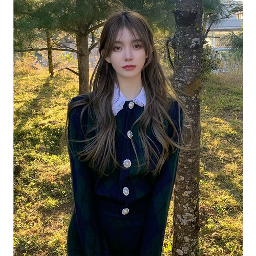 Платье-свитер, весеннее платье, комплект, подходит для подростков, изысканный стиль, в стиле Шанель