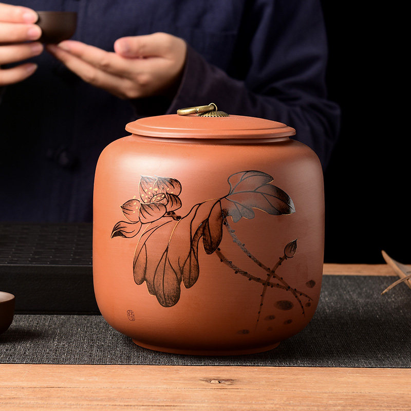 Airtight cans household black tea green tea large tea cans private custom half catty tea cans moisture-proof packaging cans gift box