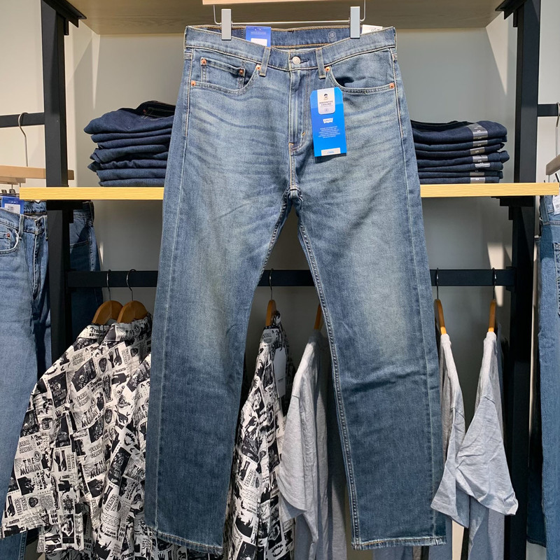 Levis Summer Thin 505 Mid-Waist Loose Straight Washed Casual Jeans for Men 00505-3418