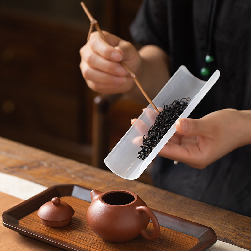 玻璃茶则透明竹禅意日式茶拨匙茶荷泡茶工具茶道茶具配件:品茗艺术的点睛之笔-茶匙-淘宝百科网