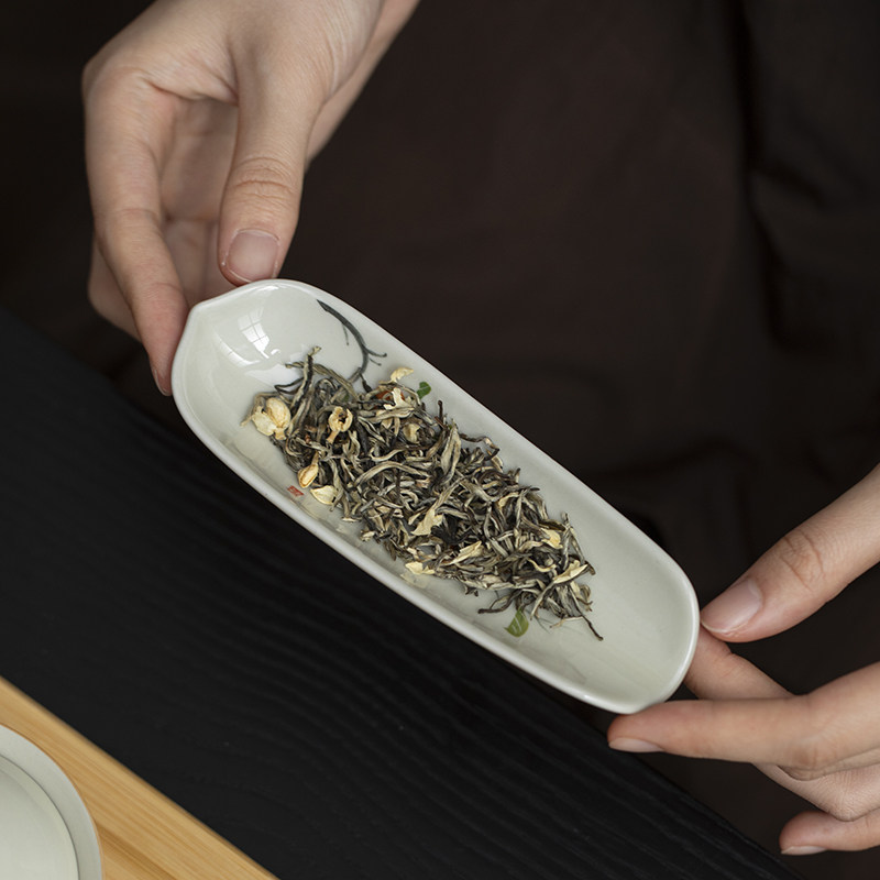 国风控尖叫!手绘竹子陶瓷茶则茶拨两件套居然能美到这种程度?🍵茶道六君子必备配件,看完我跪了!-茶匙-淘宝好物网