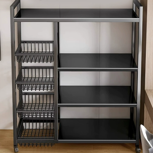 Кухонная стойка, напольная, многослойная стеллаж для хранения овощей, бытовая многофункциональная стойка для разных вещей, набор кухонных гаджетов