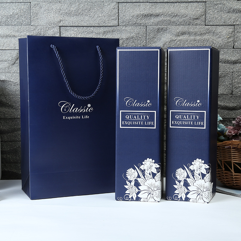 Red Wine Packaging Box Gift Box Empty Box Double packed Bags Carton Wine Bottle Wine Gift Bags Red Wine Hand Bags