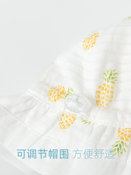 Tony Bear Baby Hat Summer Thin Style Pure Cotton Sun Protection Adjustable 0-3-6 Months Spring and Autumn Baby Sun Hat — 3