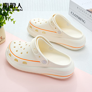 Giày Croc Nữ Mùa Hè Áo Khoác Ngoài Chống Trơn Trượt Đế Dày Cho Y Tá Phòng Mổ Hai Mặc Ở Nhà Thường Ngày bao Đầu Nửa Dép dép quai hậu nữ cao gót