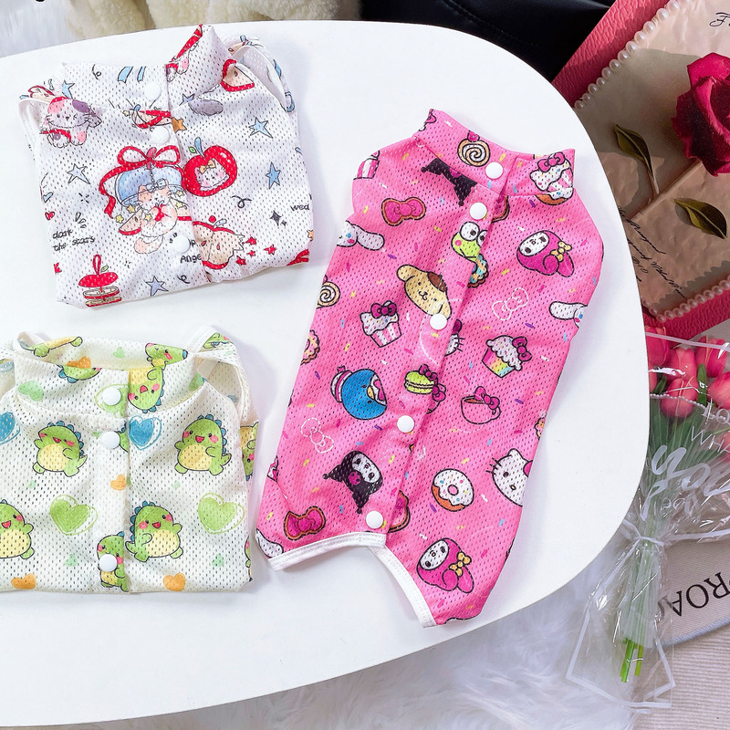 Summer Dog Clothes, Full Coverage Post-Surgery Clothing, Anti-Shedding Mesh, Quick-Drying, Ultra-Breathable, Weaning Teddy, Bichon, Pomeranian, Cat