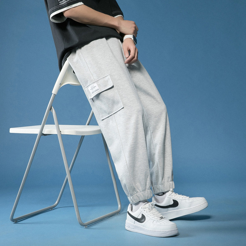 Spring and Autumn Boys Leisure Workers Pants Boys Sports Groups Junior High School Teen Boy Beam Son Boy Boy Boy Best Boy Pants