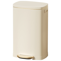 Kitchen trash can 2024 new household stainless steel living room large capacity with cover foot high value commercial large size