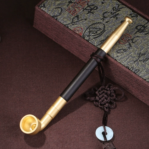 Мужская медная старомодная курительная трубка ручной работы из сандалового дерева, подарок на день рождения