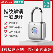 Fingerprint Lock Padlock Small Padlock Home Theft Proof Waterproof Mini Door Lock Open Dormitory Password Bluetooth Lock Lock Big All
