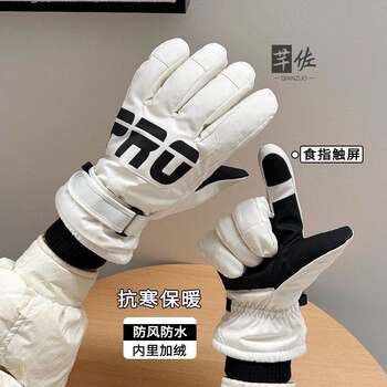 Men's Winter Ski Gloves for Cycling, Cold-Proof Gear for Harbin and Northeast, Warm, Windproof, Touchscreen, for Students