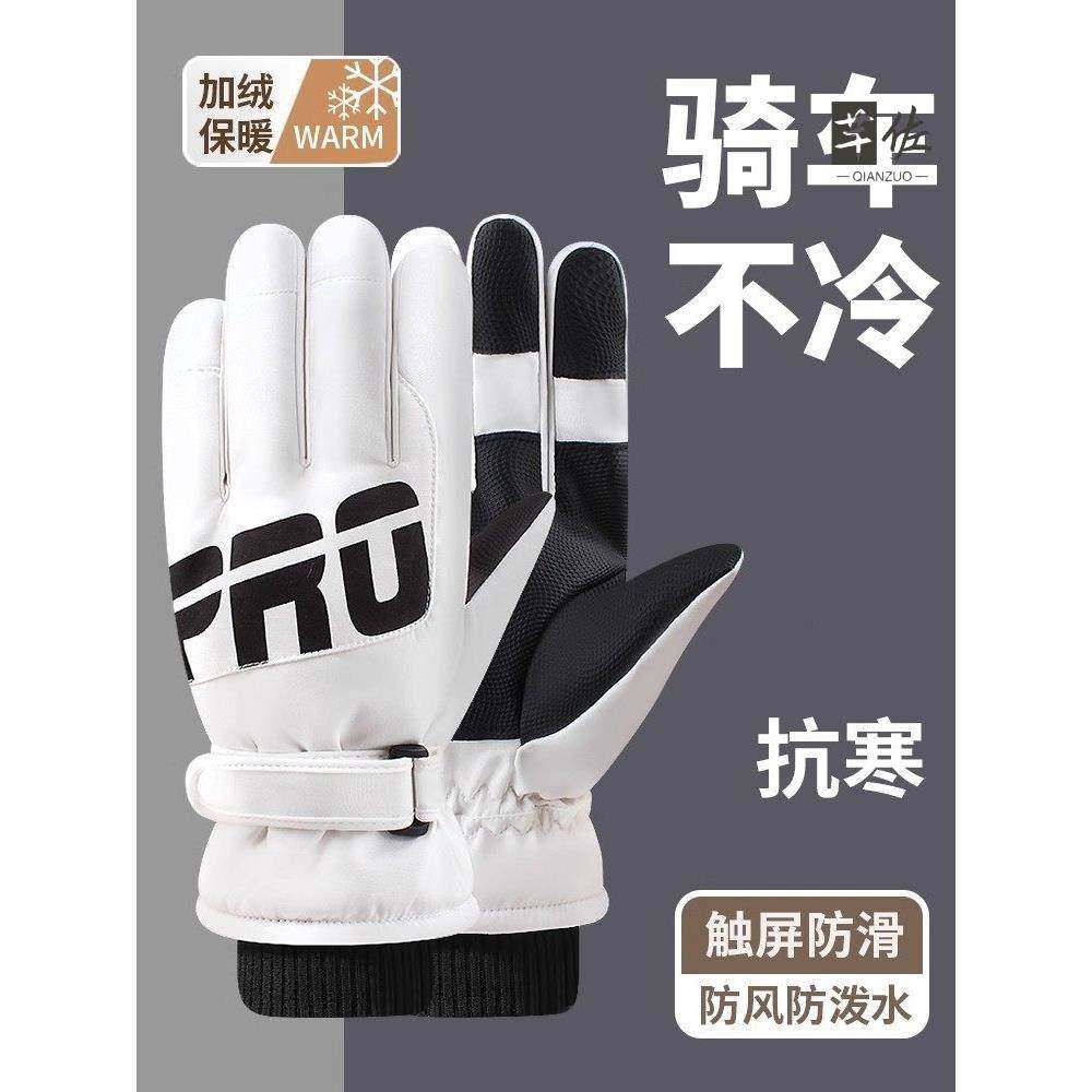 Men's Winter Ski Gloves for Cycling, Cold-Proof Gear for Harbin and Northeast China, Warm, Windproof, Touchscreen-Compatible, for Students