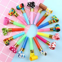 Creative childrens cute dragon whistle telescopic whistle blow roll cartoon toy baby birthday party horn