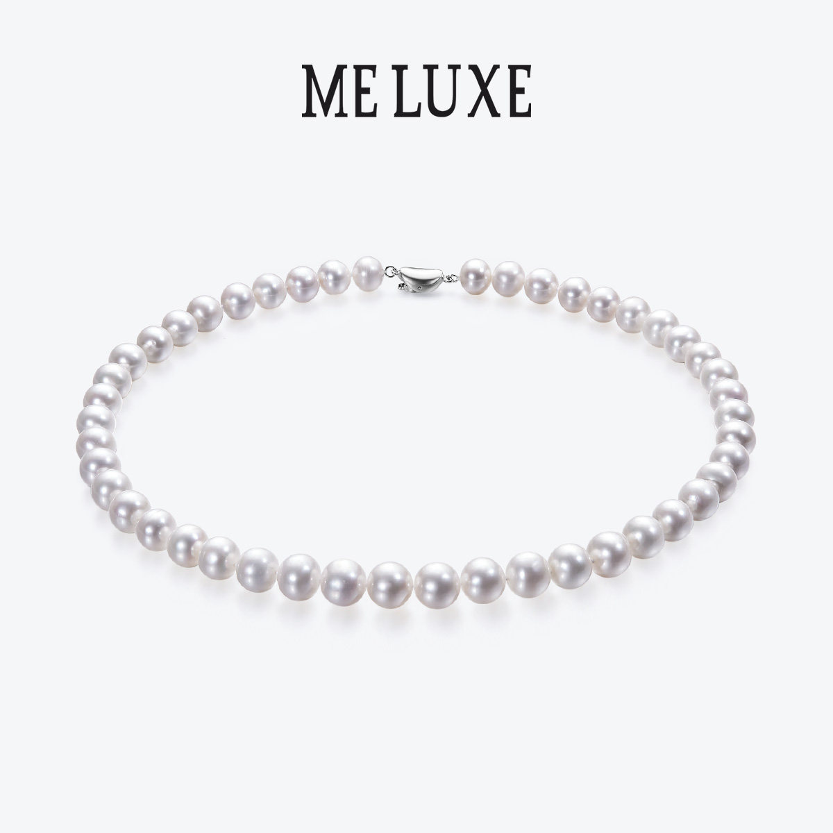 MELUXE Natural Freshwater Pearl Necklace Female Mother Model Near Round Extremely Bright Necklace String Gift