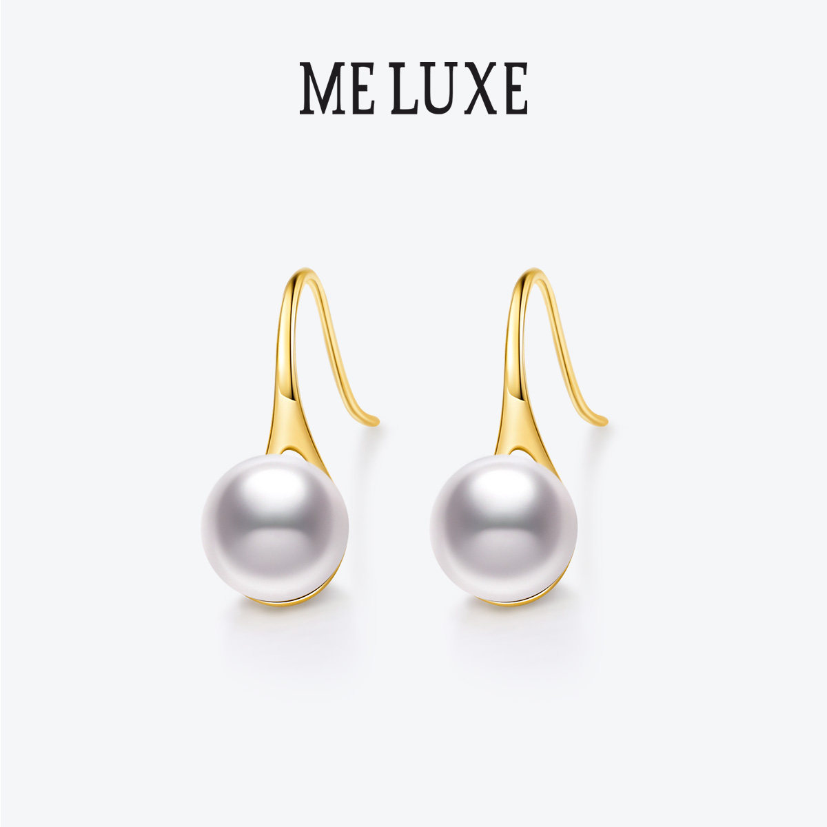 MELUXE high-heeled shoes earhook female 18K gold Japanese akoya seawater pearl earrings earrings earrings earrings