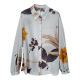 Mulberry silk shirt women's long-sleeved 2022 spring and autumn new design niche large flower print high-end silk shirt