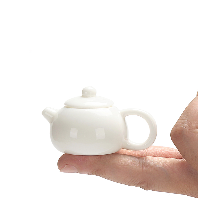 Wo Gongkorn tea with white porcelain small teapot ceramic tea tea pot single pot pocket home Xisch pot