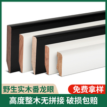 Extremely narrow skirting pure solid wood Dragon Eye Tiles Wood Flooring Skirting Black Grey white sticker Line 4 6 8 CM