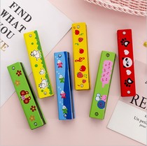 Cartoon Woody Harmonica Elementary School Students Blow Up Musical Instrument Creative Gift Mouth Organ Small Toy Beginner 16 Hole Musical Instrument