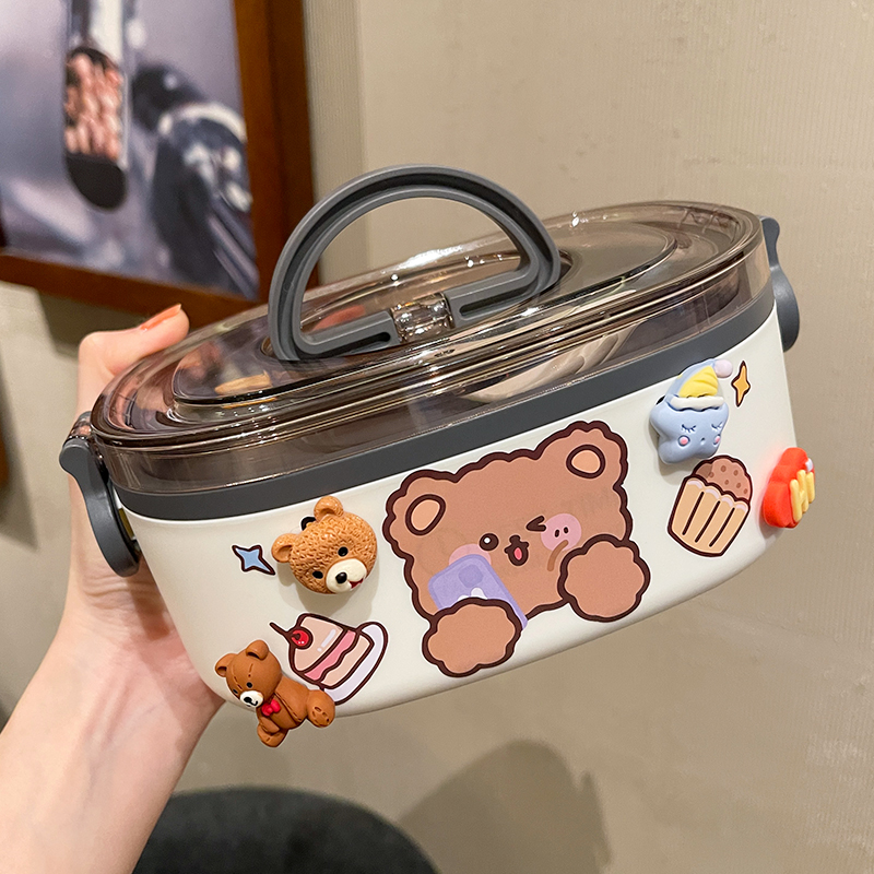 Insulation Lunch Box Office Worker Portable Stainless Steel Dining Box Students Special Canteen For Dinner Children Lunch Box Ins Wind