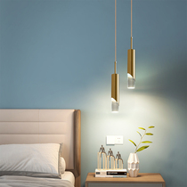 Bedroom bedside chandelier modern simple light luxury Net red crystal bar restaurant small chandelier long line minimalist hanging lamp