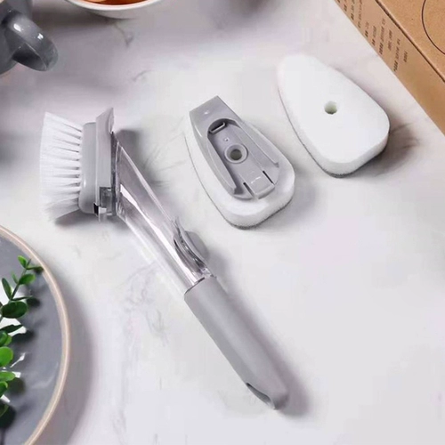 Кухонная горшка мытья щетка Гидравлическая щетка Автоматическая жидкость многофункциональная длинная ручка для мытья посудоиска