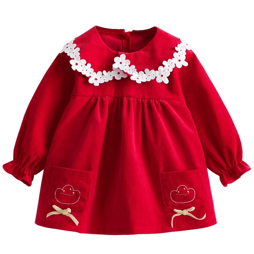 Детский вельветовый водонепроницаемый нагрудник, демисезонный хлопковый лонгслив, сзади на завязках, анти-грязь