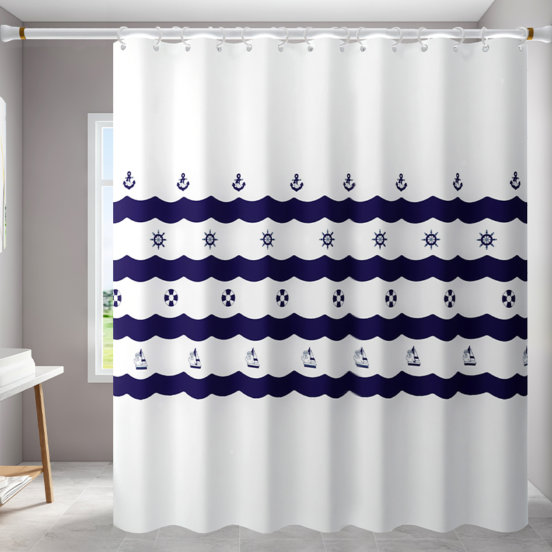 Toilet bathroom curtain waterproof cloth set anti-mould curtain bathroom cut curtain-off shower curtain