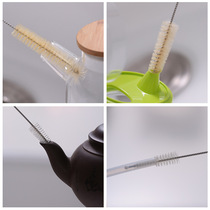 Straw brush teapot mouth brush teacup tea pot spout kettle hard hair small brush nipple brush nipple brush coffee pot small brush