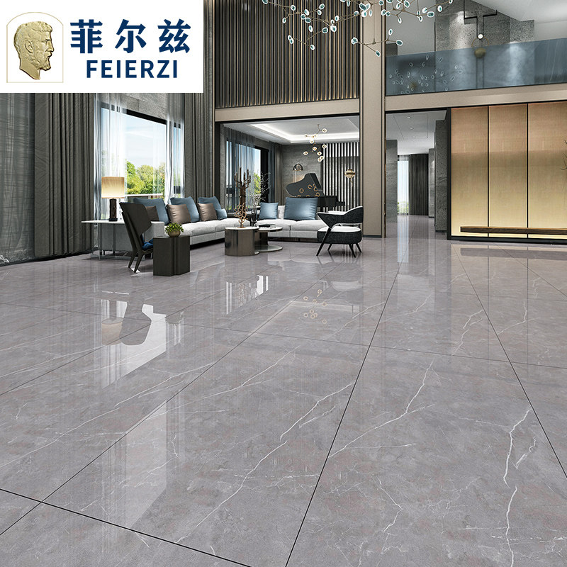 Tile 750x1500 floor tiles all-over marble Guangdong Foshan large specification background wall anti-slip gray floor tiles