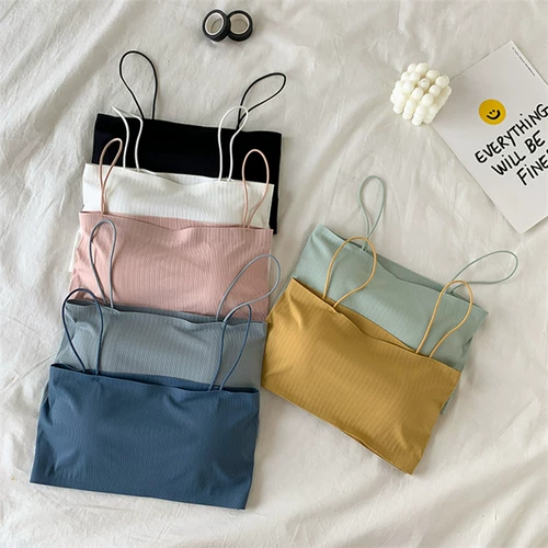 Шелковый черный топ с чашечками, нижнее белье, белый жилет, летний бюстгальтер-топ, эффект подтяжки, красивая спина