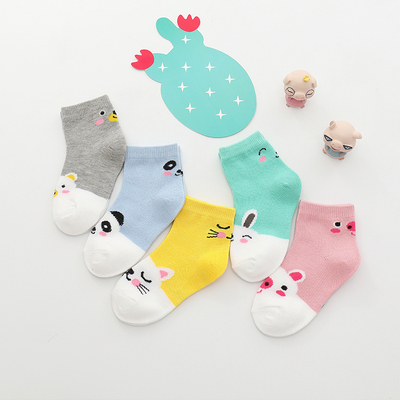 【超值5双装】儿童秋冬卡通纯棉中筒棉短袜
